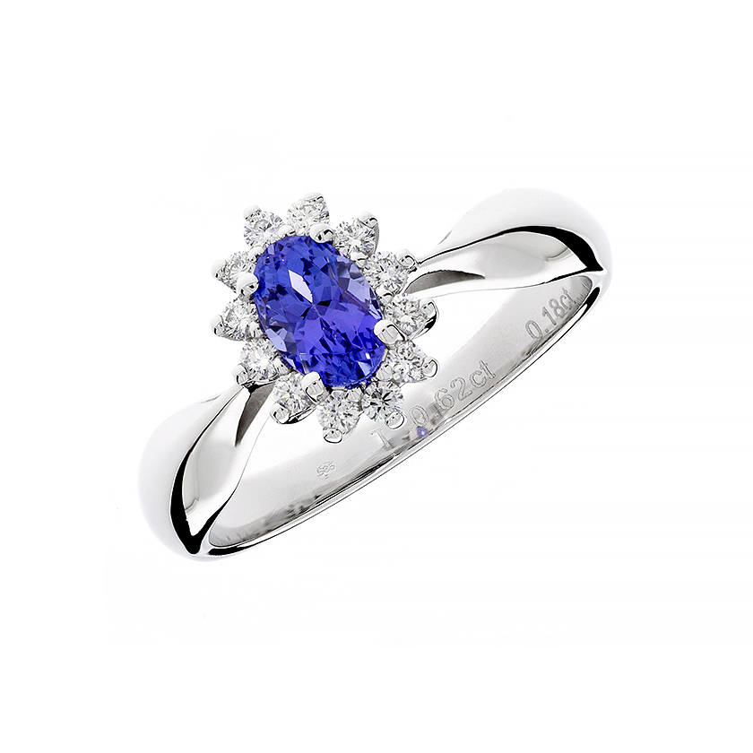 Dijamantni prsten s Tanzanitom