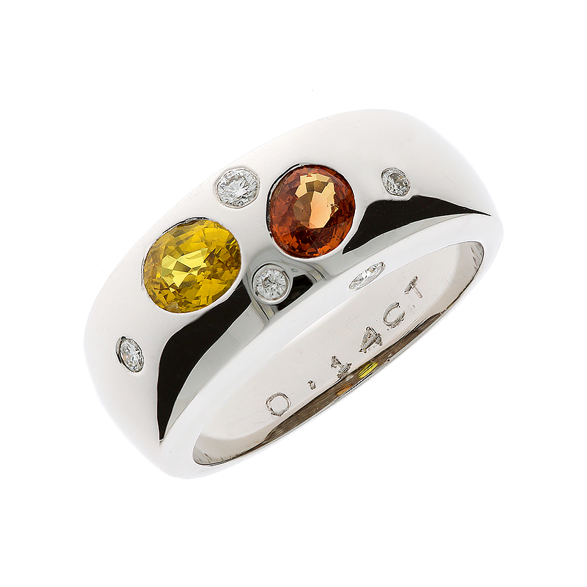 Dijamantni prsten sa fancy Safirima