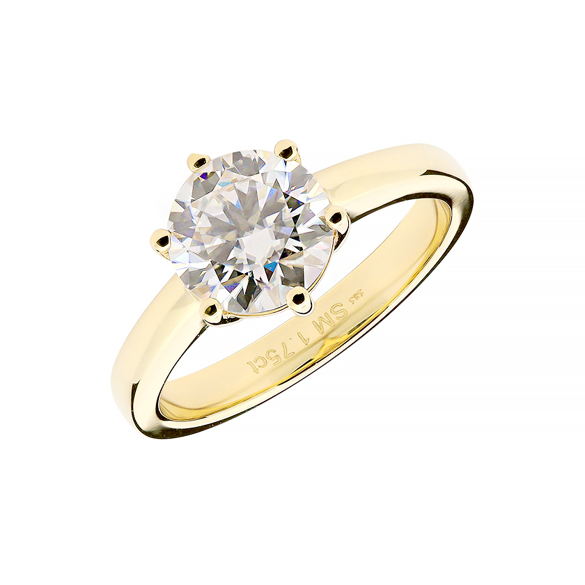 Zaručnički prsten sa sintetskim moissanitom