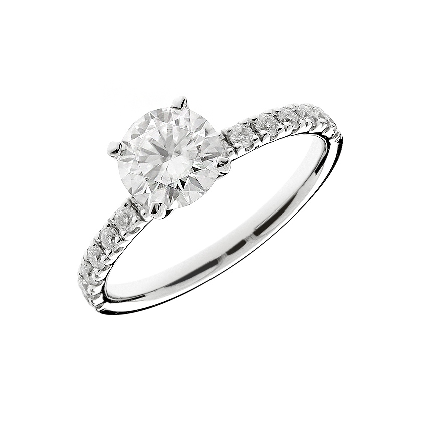 Zaručnički prsten sa sintetskim moissanitom