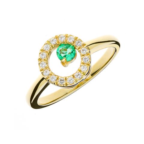 Dijamantni prsten sa Smaragdom