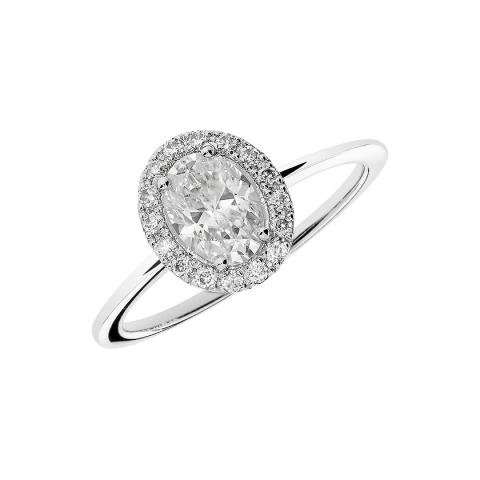 Zaručnički prsten sa sintetskim moissanitom