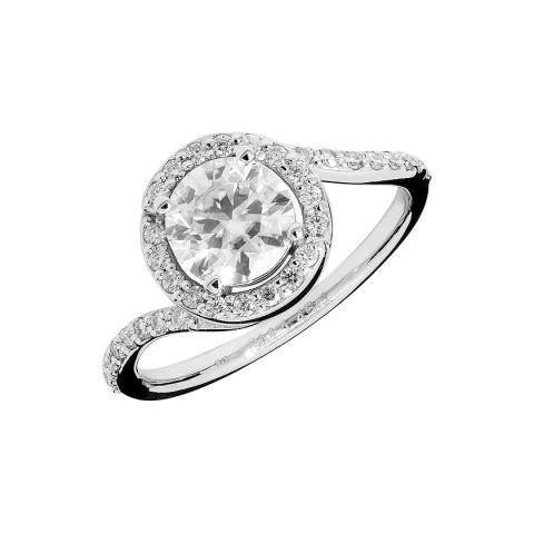 Zaručnički prsten sa sintetskim moissanitom