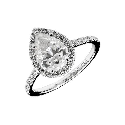 Zaručnički prsten sa sintetskim moissanitom