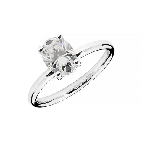 Zaručnički prsten sa sintetskim moissanitom