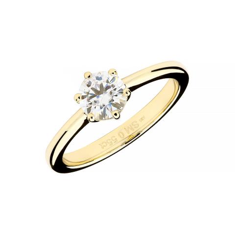 Zaručnički prsten sa sintetskim moissanitom