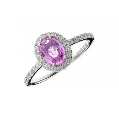 Dijamantni prsten sa rozim Safirom