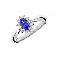 Dijamantni prsten s Tanzanitom