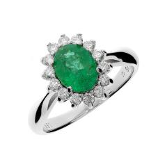Dijamantni prsten sa Smaragdom