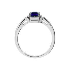 Dijamantni prsten sa plavim Safirom