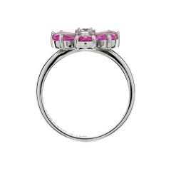 Prsten s pink fancy safirima i dijamantom