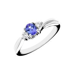 Dijamantni prsten sa Tanzanitom