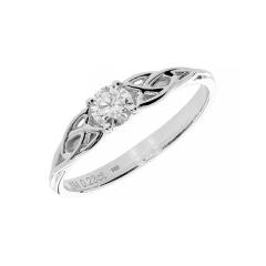 Zaručnički prsten sa sintetskim moissanitom