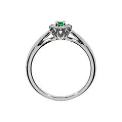 Dijamantni prsten sa smaragdom