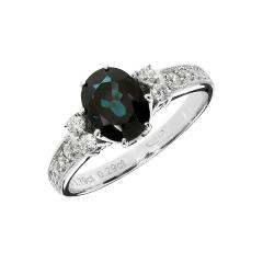 Dijamantni prsten sa plavim Safirom