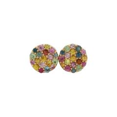 Naušnice s mulitcolor fancy safirima