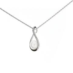 Ogrlica s biserom i dijamantom