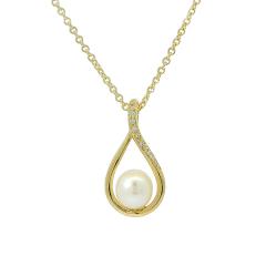 Ogrlica s biserom i dijamantom