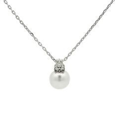 Ogrlica s biserom i dijamantom