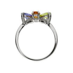 Prsten s fancy safirima i dijamantima