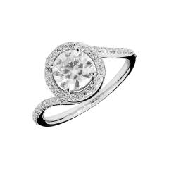 Zaručnički prsten sa sintetskim moissanitom